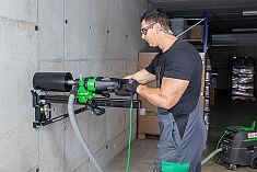 Эксплуатация установки с микроударом для сухого алмазного бурения Eibenstock DSE 162