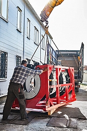 Погрузка гидравлических стыковых сварочных аппаратов для пнд труб Gas Fusion Red-800