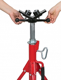 Регулировка высоты V-образной двухроликовой складной регулируемой опоры для труб Remmers Atlant 1/8-12 Регулировка высоты V-образной двухроликовой складной регулируемой опоры для труб Remmers Atlant 1/8-12